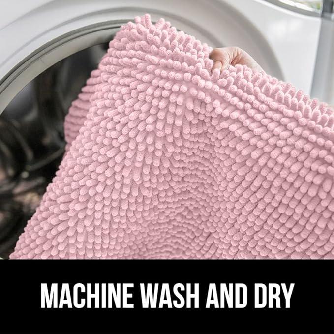 GORILLA GRIP Bathroom Rug Sets, Soft Chenille 2 Piece Area Rugs Set, Toilet Base Mat and 30x20 Carpet, Absorbent Microfiber Washable Mats Dry Quickly, Home Décor and Bath Room Accessories, Lt Pink - ModernBath