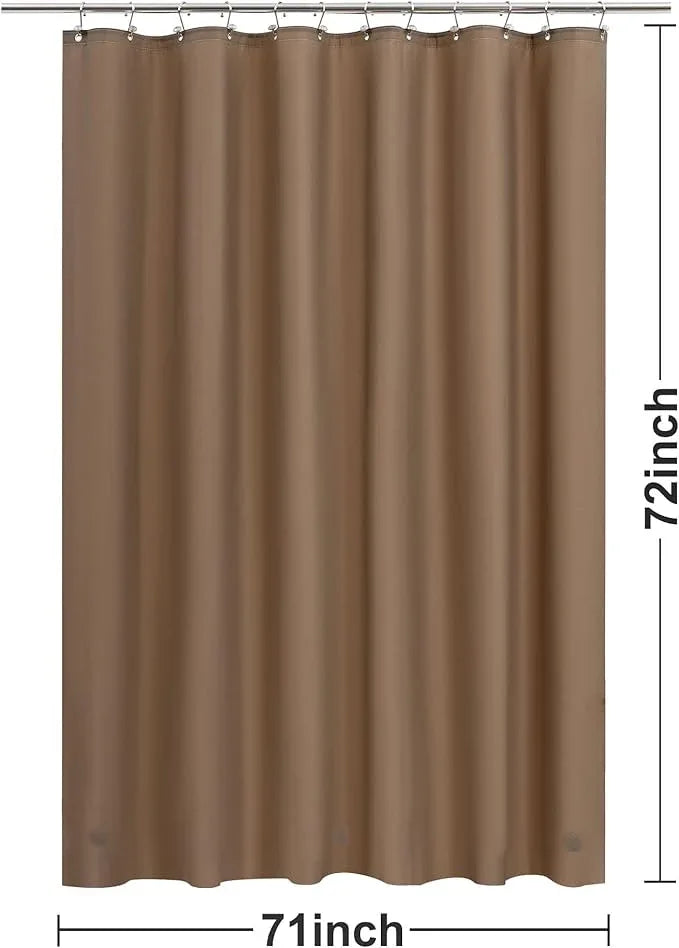 Barossa Design Brown Shower Curtain Liner - Premium PEVA, BPA & PVC Free, No Chemical Smell, Lightweight Standard Size Shower Curtain with 3 Magnets, Metal Grommets - Brown - ModernBath