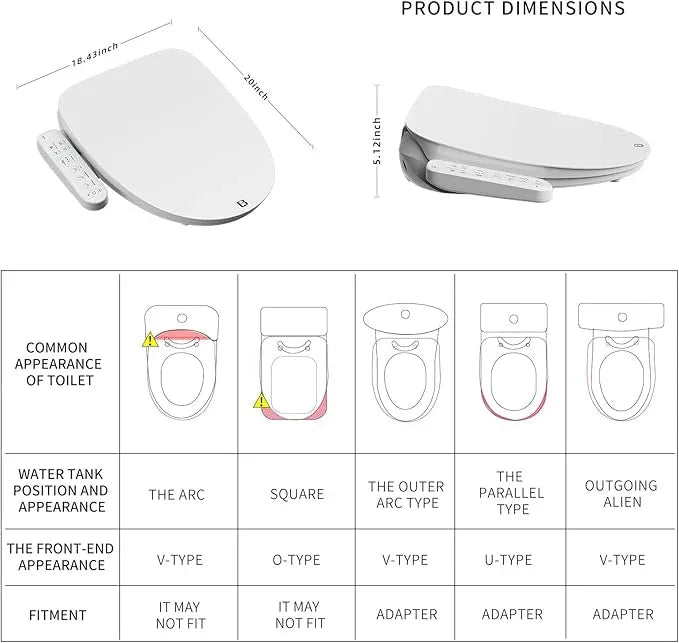 Bejoan Z1 Bidet Toilet Seat, Bidet Attachment for Toilet Warm Water, Elongated Heated Toilet Seat with Quite Close, Electric Smart Air Dryer, Customizable Washing Modes for Ultimate Comfort - ModernBath