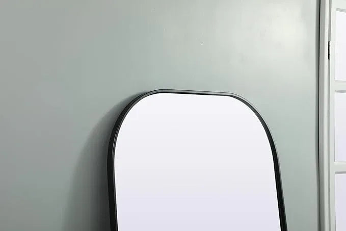 Illuminate, Metal Frame Arch Full Length Mirror 32X76 Inch in, Modern, Black - ModernBath