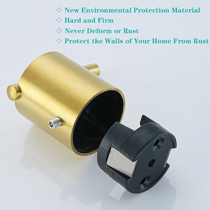 RANDOM Brushed Gold Towel Hook,Gold Hooks for Wall 304 Stainless Steel Towel Hooks for Bathrooms Kitchen Modern Towel Hook Wall Mounted Hand Towel Holder Coat Hooks 2 Pack.96068-8BG2 - ModernBath
