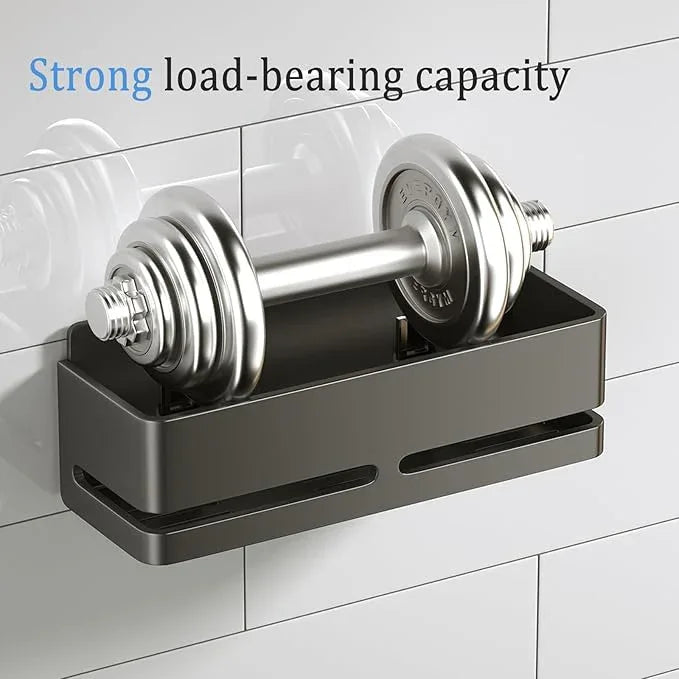 Shower Shelf, 2-Pack, Heavy-Duty Bathroom Storage Shelf, Large Capacity No-Drill Bathroom Organizer, Gray Metal Storage Basket, Adhesive Installation - ModernBath