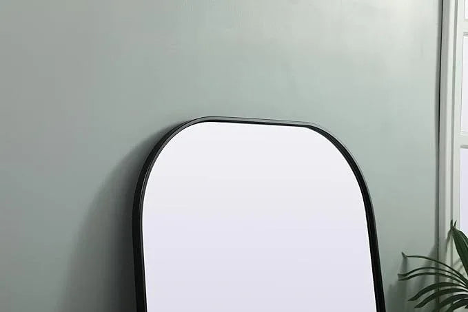 Illuminate, Metal Frame Arch Full Length Mirror 32X66 Inch in, Modern, Black - ModernBath