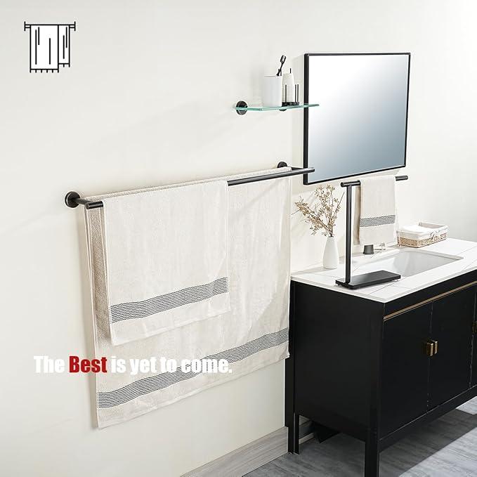 JQK Double Bath Towel Bar, Oil Rubbed Bronze 39 Inch 304 Stainless Steel Thicken 1mm Towel Rack for Bathroom, Towel Holder Wall Mount, Useable Length 36 Inch TB100L36-ORB - ModernBath