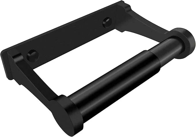 D&Joy Bathroom Toilet Paper Holder, Matte Black Wall Mount Toilet Paper Roll Holder with Spring Loaded Roller, Aluminum Self-Adhesive Toilet Tissue Holder 5-inch TP Holder for Bathroom Kitchen - ModernBath