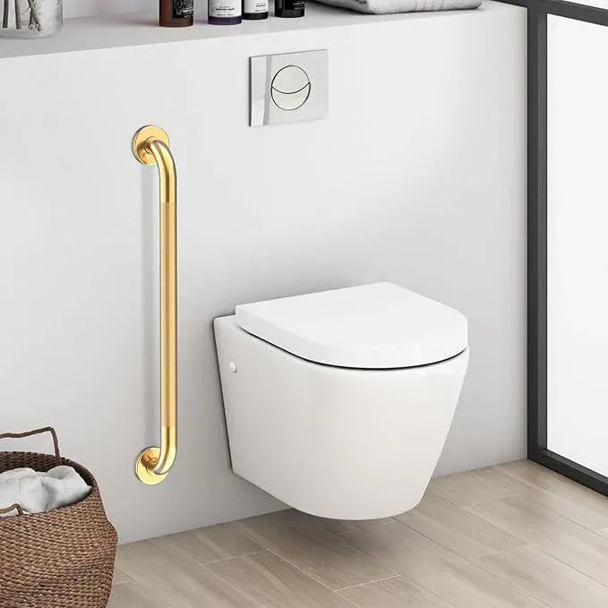 32 Inch Anti Slip Shower Grab Gold, Munzong Bathroom Grab Bar, Knurled Bathroom Balance Bar,Safety Hand Rail Support Handicap Elderly Injury Senior Assist Bath Handle - ModernBath