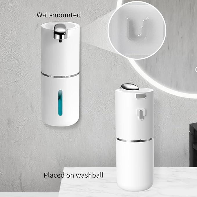 Automatic Touchless Foam Soap Dispenser - 13.5 oz USB Rechargeable, Electric Wall Mounted Motion Sensor Waterproof Pump for Bathroom Kitchen Dish Soap - ModernBath