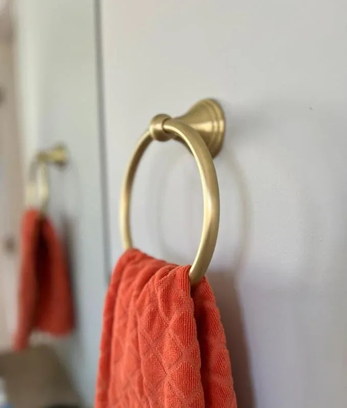 Towel Ring for Bathroom, Brusehd Light Gold Hand Towel Holder 1 Pack, Bathroom Accessories and Towel Racks for Bathroom Wall Mount - ModernBath