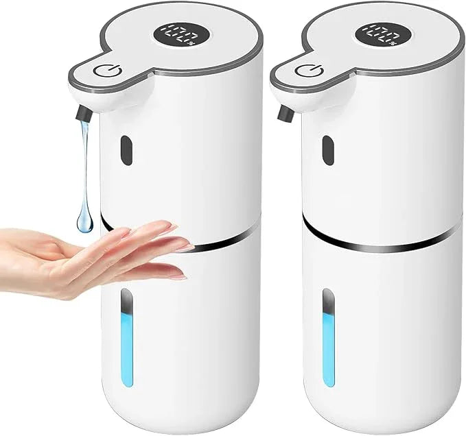 OHIFAST 2 Pack Automatic Liquid Soap Dispenser Touchless, USB Rechargeable Smart Hand Soap Dispenser, 6-Level Adjustable, 12.8oz/380mL Wall Mount for Bathroom Kitchen Dish Soap-White - ModernBath