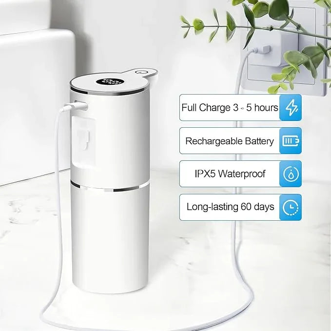 Automatic Liquid Soap Dispenser,6 Level Adjustable Liquid, Wall Mount Soap Dispenser,USB Rechargeable with LED Display,12.8oz/ 380ml Touchless Hand & Dish Dispenser for Bathroom, Kitchen - ModernBath