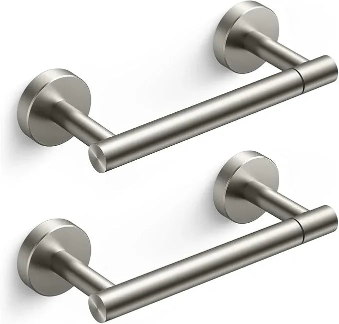 FORIOUS Toilet Paper Holder Wall Mount, Stainless Steel Rustproof Double Post Pivoting Tissue Roll Holder for Bathroom, Commercial Toilet Paper Dispenser (2 Pack, Stainless Steel) - ModernBath