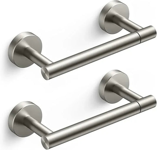 FORIOUS Toilet Paper Holder Wall Mount, Stainless Steel Rustproof Double Post Pivoting Tissue Roll Holder for Bathroom, Commercial Toilet Paper Dispenser (2 Pack, Stainless Steel) - ModernBath