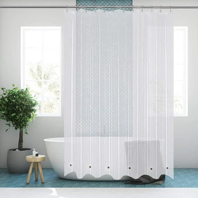 Mrs Awesome 66x72 Shower Curtain Liner with 6 Magnets Clear Thick PEVA Waterproof Plastic Shower Curtain 66 x 72 inches, Clear - ModernBath