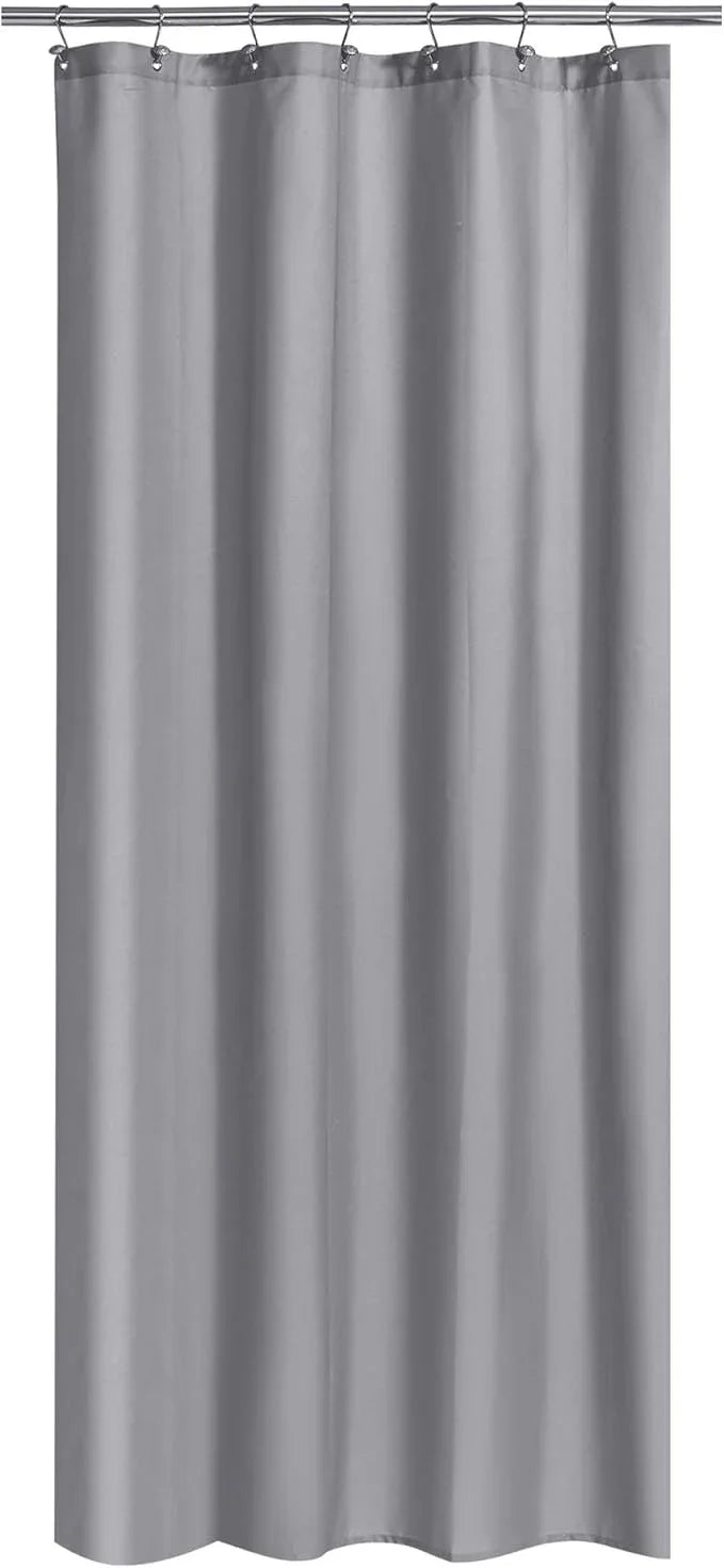 N&Y HOME Fabric Shower Stall Curtain or Liner 36 x 72 Inches - Hotel Quality, Machine Washable, Water Repellent - Gray, 36x72 - ModernBath