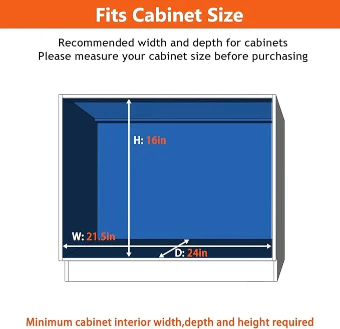 ROOMTEC Individual Pull Out Cabinet Organizer (20" W x 21" D), 2 Tier Spice Rack Organizer for Cabinet, Slide Out Drawer Pantry Shelf Organization and Storage for Kitchen Bathroom - ModernBath