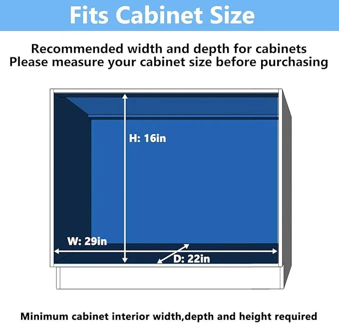 2 Tier Individual Pull Out Cabinet Organizer 28½" W x 21½" D, Heavy Duty Cabinet Pull Out Shelves, Slide Out Drawers Organization for Kitchen Cabinets Bathroom - ModernBath