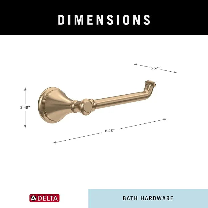 DELTA Cassidy Toilet Paper Holder, Champagne Bronze, Bathroom Accessories, 79750-CZ 3.63 x 8.38 x 3.63 Inches - ModernBath