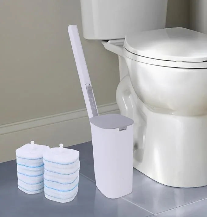 30 Count Disposable Toilet Brush Refills, Toilet Refill Pads Compatible with Oshang Toilet Brush, Bathroom Cleaning Heads - ModernBath