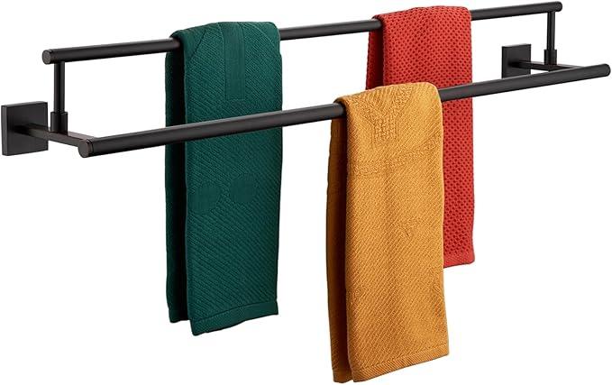KOKOSIRI Towel Bars 36-Inch Bathroom Towel Holder Oil Rubbed Bronze Double Bath Towel Racks Wall Mounted Stainless Steel B5009ORB-L36 - ModernBath
