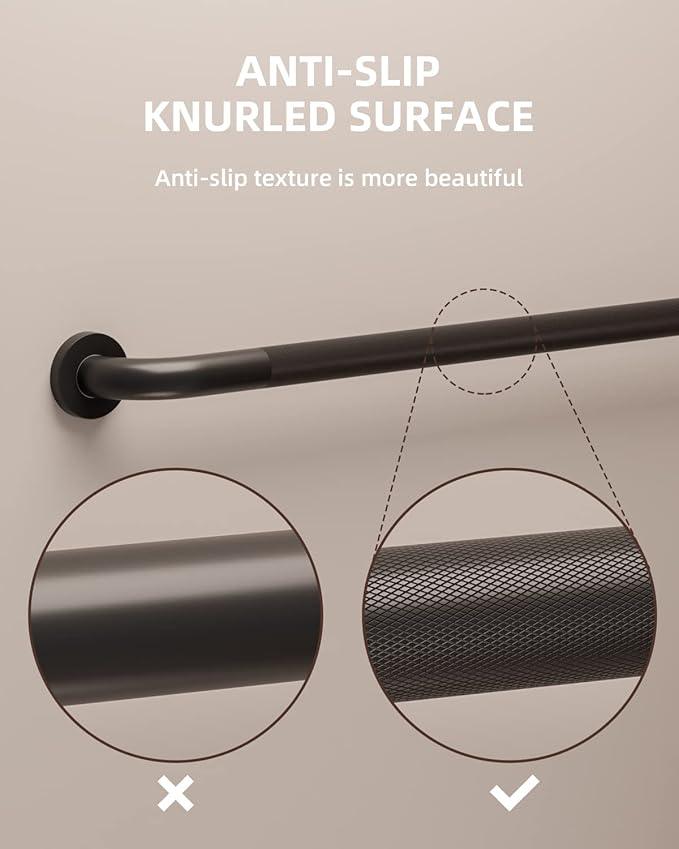 2 Pack 36 Inch Anti Slip Shower Grab Bar Oil Rubbed Black 1.25" Diameter,Munzong Bathroom Grab Bar, Knurled Bathroom Balance Bar,Safety Hand Rail Support Handicap Elderly Senior Assist Bath Handle - ModernBath