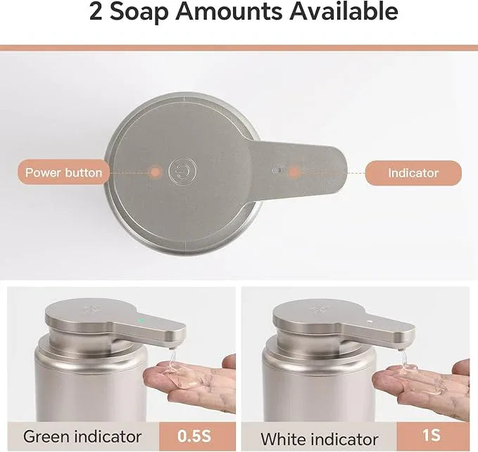 LAOPAO Automatic Soap Dispenser, Liquid Hand Soap Dispenser for Bathroom Kitchen Rechargeable Touchless Hand Soap Pump, 10oz - ModernBath