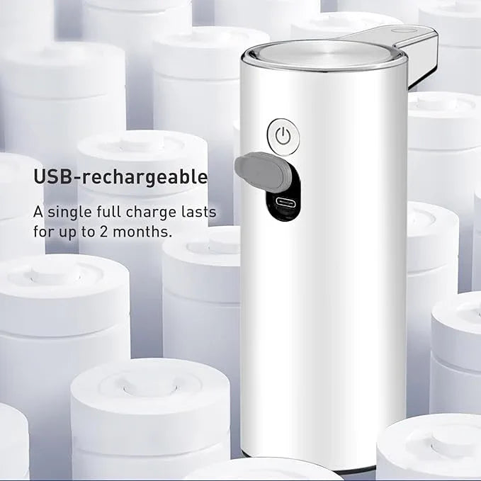 EKO Aroma Touchless Automatic Soap Dispenser for Bathroom and Kitchen, Liquid Hand Soap Dispenser, Water-Resistant and Rechargeable, 9 fl oz (White) - ModernBath