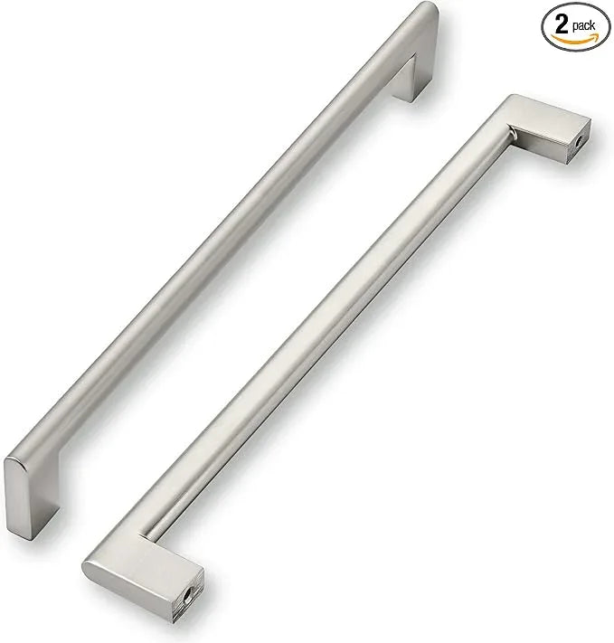 khtumeware 10 Inch Hole Center 2 Pack,Brushed Nickel Cabinet Pulls Heavy Duty Solid Satin Nickel Kitchen Drawer Handle Antique Cabinet Hardware for Bathroom, Drawer, Cabinet - ModernBath