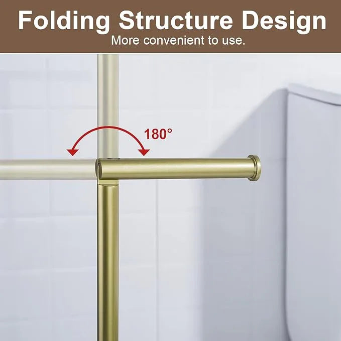 Toilet Paper Holder Stand, Gold 304 Stainless Steel,Free Standing for Bathroom,Weighted Base - ModernBath