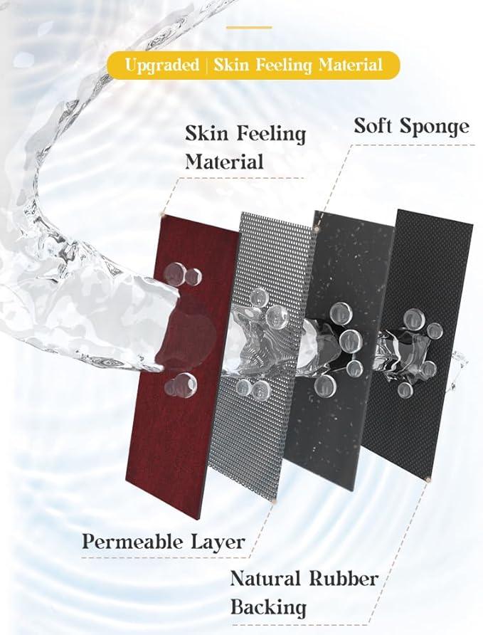 MontVoo -Bath Mat Rug-Rubber Backing Non Slip Quick Dry Absorbent Thin Bathroom Rugs Fit Under Door-Faux Suede Surface Bathroom Floor Mats-Shower Rug for in Front of Bathtub Shower Burgundy 17"x27.5" - ModernBath