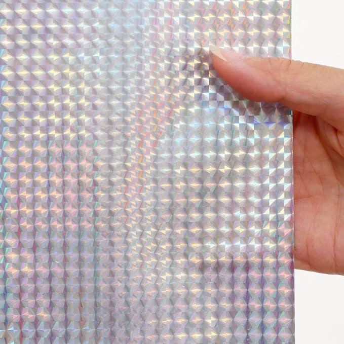 Ga-Geetopia Holographic 3D EVA Shower Curtain Liner Ice Cube, 72x72 Medium Weight Clear Plastic Bathroom Shower Curtain with Rustproof Metal Grommets for Shower Stall, Bathtubs - ModernBath