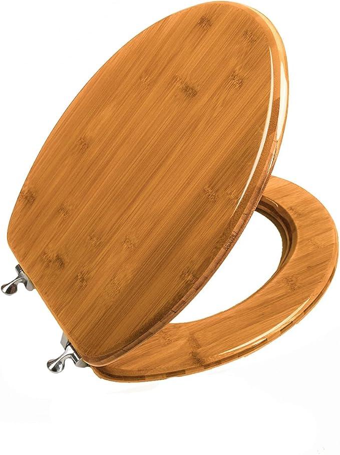 Toilet Seat, Solid Wood, Bamboo, High Gloss Finis, PIKLiDS (Elongated) - ModernBath