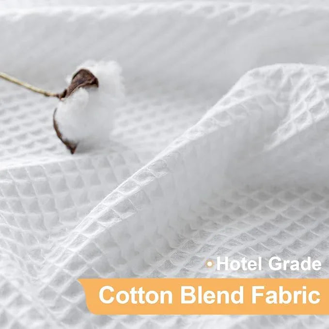 River Dream Cotton Blend No Hook Shower Curtain with Snap in Liner, Hotel Grade Shower Curtains for Bathroom, Water Repellent, White, 71W x74 L - ModernBath