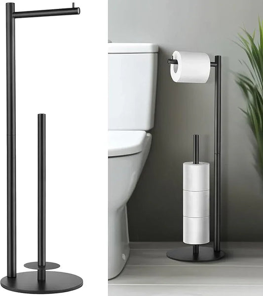 Toilet Paper Holder Stand, Toilet Paper Storage Standing, Standing Toilet Paper Stand, Standing Toilets Paper Holder with Storage, Bathroom ToiletPaper Roll Stand - ModernBath