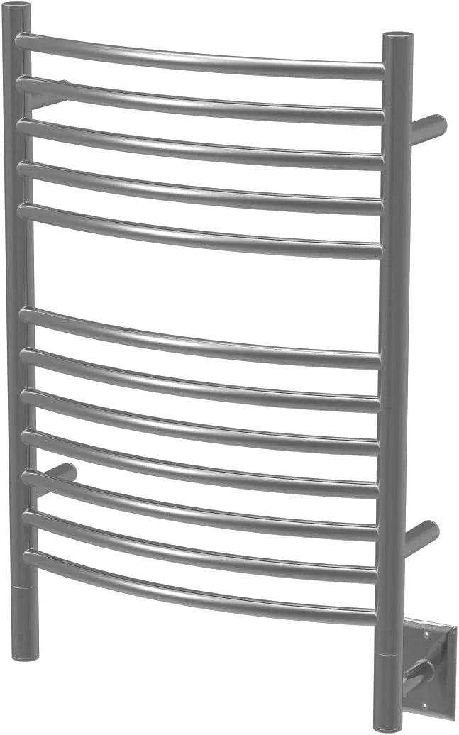Amba Jeeves ECB Model E-Curved 12-Bar Hardwired Towel Warmer in Brushed - ModernBath