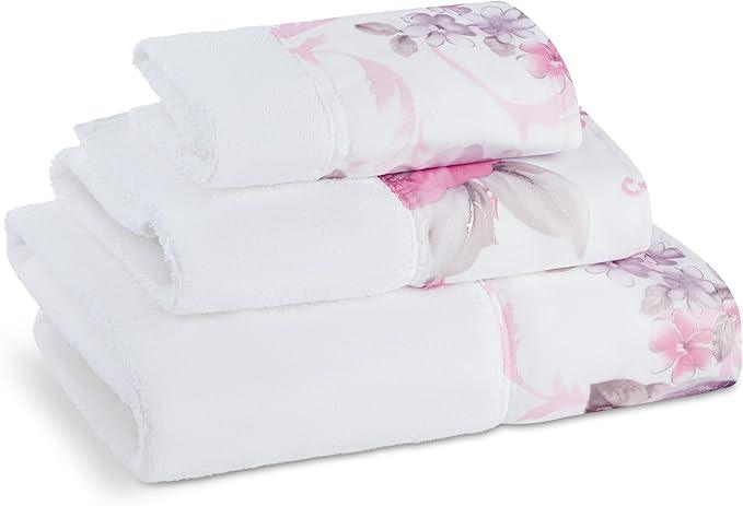 Zahari Home Michelle 3 Piece Bath Towel Set - Bath, Hand and Wash Towels with Modern Decor, Unique Design and Beautiful Floral Pattern - ModernBath