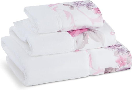 Zahari Home Michelle 3 Piece Bath Towel Set - Bath, Hand and Wash Towels with Modern Decor, Unique Design and Beautiful Floral Pattern - ModernBath