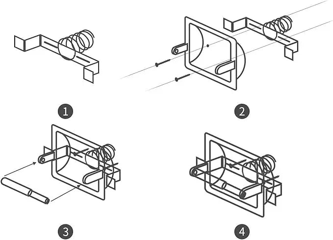Recessed Toilet Paper Holder in Wall Insert Tissue Mount Toliets Toulet Mounted for Mega Rolls Bathroom Space Saving Design Brushed Silver - ModernBath