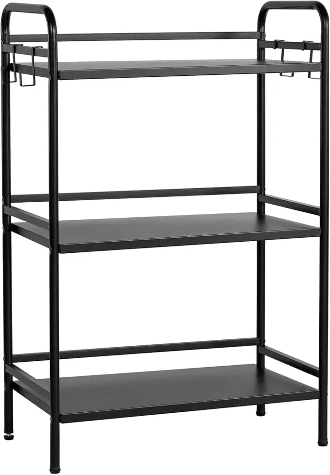 HDANI Storage Shelves, 3-Tier Metal Storage Rack with Shelf,Shelf Organizer,Garage Standing Shelving Unit for Laundry,Bathroom,Kitchen,Pantry, Closet,23.6''W X 13.8''D X 36.2 H'',Black - ModernBath