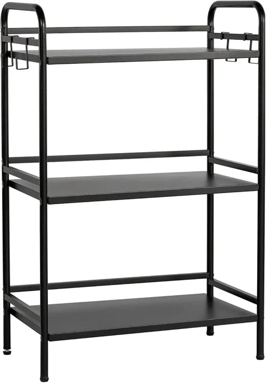 HDANI Storage Shelves, 3-Tier Metal Storage Rack with Shelf,Shelf Organizer,Garage Standing Shelving Unit for Laundry,Bathroom,Kitchen,Pantry, Closet,23.6''W X 13.8''D X 36.2 H'',Black - ModernBath