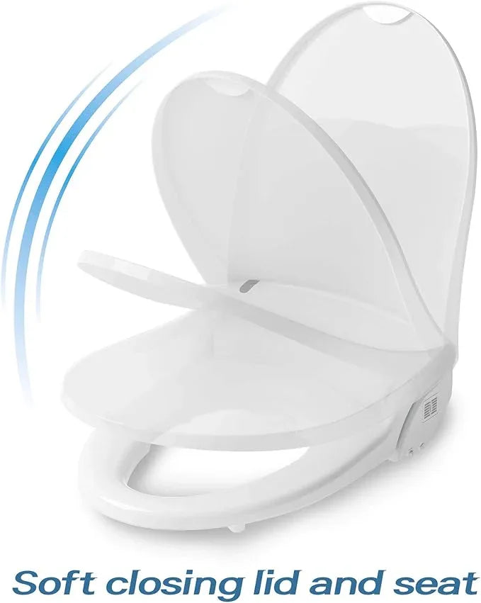 Ivyel J-2 Smart Electric Bidet for Toilet Seat, Fits Elongated toilet,Warm water,Heated bidet toilet seat,Heated Dryer,Child Function,Stainless Steel Self-Cleaning Nozzle,LED Night Light - ModernBath