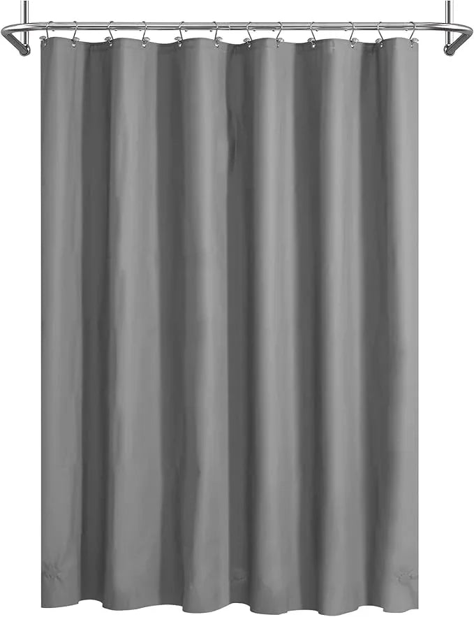 Mrs Awesome Dark Grey Shower Curtain Liner with 3 Magnets, 72x72 Premium Flexible Sturdy Plastic Shower Curtain for Bathroom Lightweight & Waterproof, Dark Gray - ModernBath