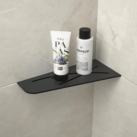Corner Shower Shelf 12" Matte Black 304 Stainless Steel Quadrilateral Corner Shelf Recessed Bathroom Storage Shampoo Holder Organizer Kitchen Shelf Rack, No Drilling - ModernBath