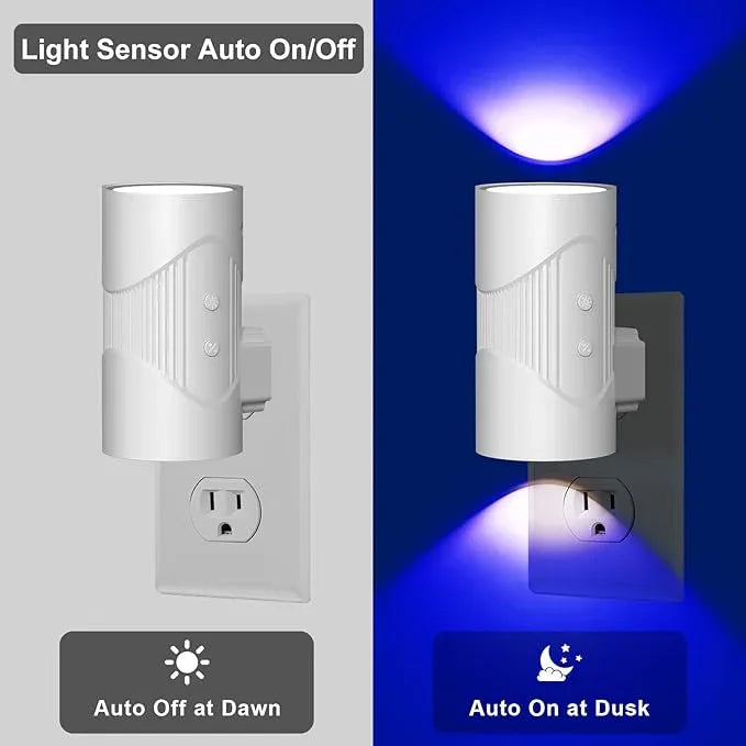 easuntec Night Light, Night Lights Plug into Wall, Color Changing Night Light, Dusk to Dawn Sensor, 8 Light Modes, Dimmable RGB Night Lights for Bedroom Bathroom Hallway Kitchen Stairs (RGB,2 Pack) - ModernBath