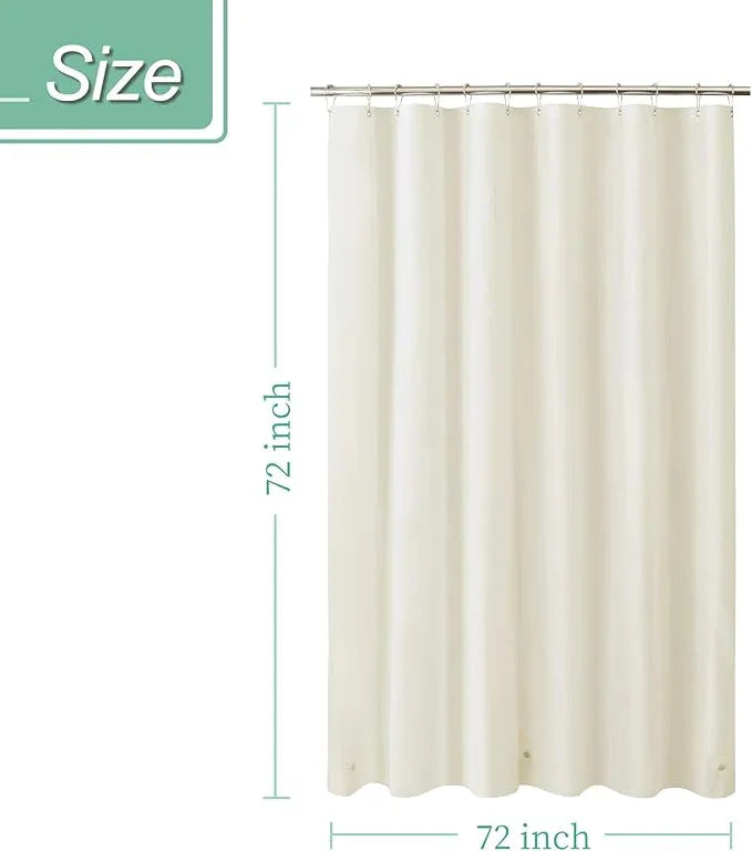 Mrs Awesome Beige Shower Curtain Liner with 3 Magnets, 72x72 Premium Flexible Sturdy Plastic Shower Curtain for Bathroom Lightweight & Waterproof, Beige - ModernBath