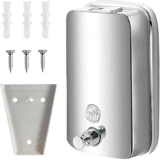 34 oz/1000ml Stainless Steel Commercial Soap Dispenser Wall Mount, Hand Soap Dispenser for Bathroom, Refillable Soap Liquid Dispenser for Bathrooms Kitchen Restaurants Hotel Hospitals - ModernBath