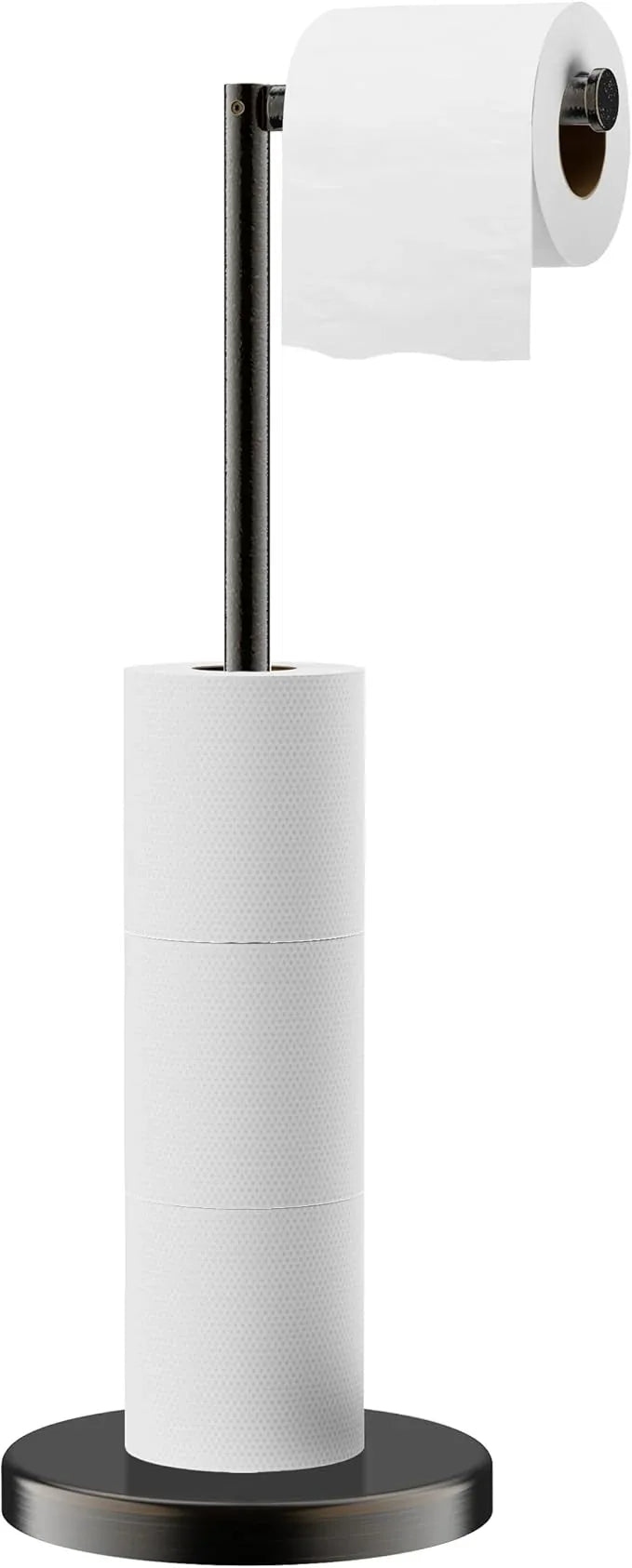 FORIOUS Toilet Paper Holder Stand, Modern Freestanding Tissue Roll Holder for Bathroom, Durable SUS 304 Stainless Steel and Weighted Base Toilet Paper Stand, Storage for 4 Rolls, Oil Rubbed Bronze - ModernBath