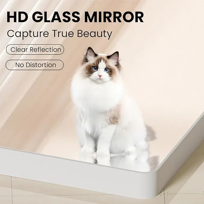 JISOSO White Bathroom Mirror 24x32 Inch, White Metal Framed Bathroom Mirror for Wall, Rounded Rectangle Matte Bathroom Vanity Mirror, Tempered Glass, Anti-Rust, Horizontal/Vertical - ModernBath