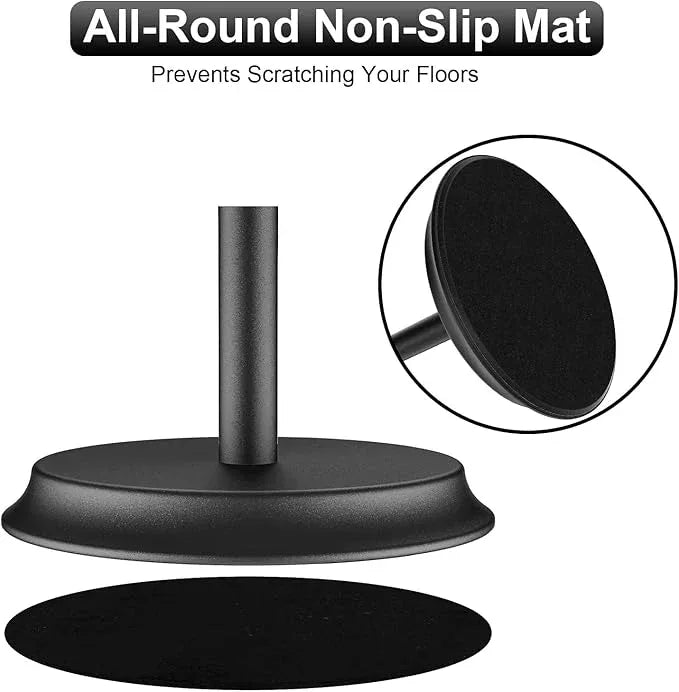 Toilet Paper Holder for Bathroom, Metal Free Standing Toilet Paper Storage with Rustproof, Tissue Paper Roll Stand for Bathroom Accessories (Black) - ModernBath