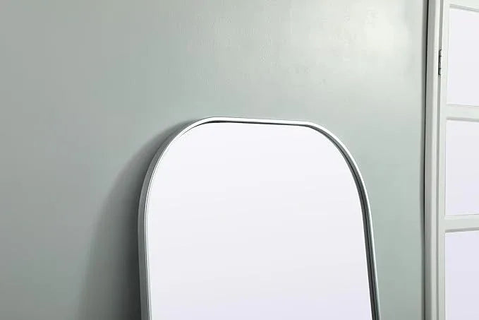 Illuminate, Metal Frame Arch Full Length Mirror 32X76 Inch in, Modern, Silver - ModernBath