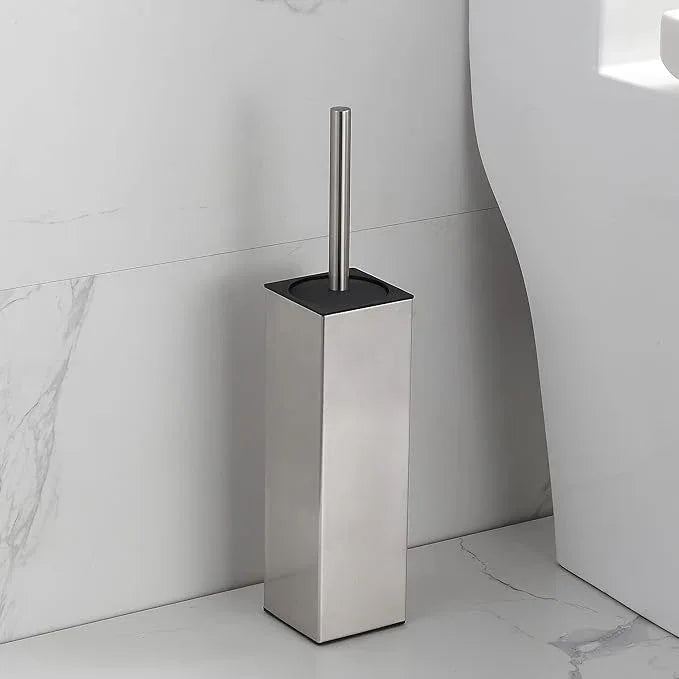 BGL Toilet Brush Holder Freestanding,Brushed Nickel,304 Stainless Steel,SUS304 Toilet Bowl Brush and Holder for Bathroom - Space Saving,Sturdy,Deep Cleaning,Covered Brush - ModernBath